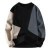 thumbnail image 3 of successthop Knit Sweater for Men Plus Size Fleece Long Sleeve Clothes Chunky Crewneck Sweater Color Block Casual Tops, 3 of 9