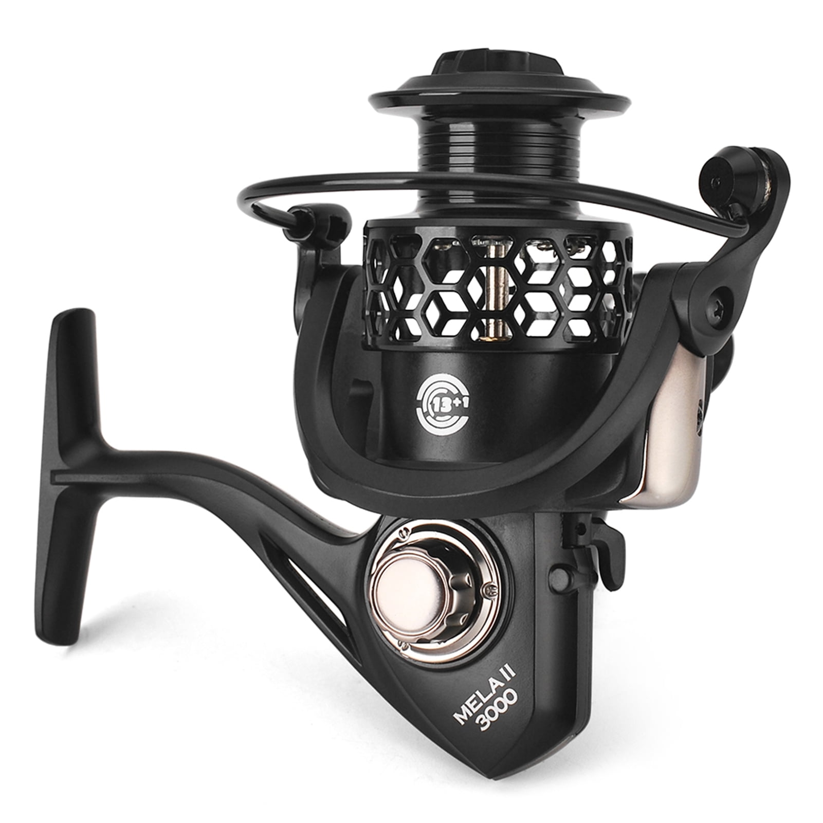Orvunela Black 3000 Series Spinning Reel 13+1 Ball Bearings Lightweight Hollow Spool Carp Fishing Reel