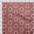 thumbnail image 4 of oneOone Polyester Spandex Maroon Fabric Asian Tie And Dye Sewing Material Print Fabric By The Yard 56 Inch Wide, 4 of 4