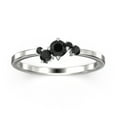 thumbnail image 1 of Radhika black diamond moissanite Ring 18K White Gold Over Silver, 1 of 4
