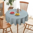 thumbnail image 6 of Round Table Cloth, Light Blue Solid Color Tablecloth Washable Dinng Table Covers Decorative for Kitchen & Table Linens 70" x 70", 6 of 8