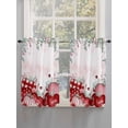 thumbnail image 5 of Red Pink Valentine's Day Bathroom Window Curtain, Love Heart Eucalyptus Leaves Ombre Light Filtering Coffee Kitchen Curtains, Bedroom Living Room Curtains 2 Panel 84"x54", 5 of 6