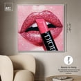 thumbnail image 4 of Lipstick Sparkle Girl Canvas Print Fashion Art Prints by Art Remedy, White Frame, 40 x 40, 4 of 6
