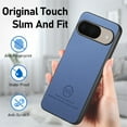 thumbnail image 5 of Dteck Case for Google Pixel 9 / 9 Pro,Slim Premium Canvas Grain PU Leather,Soft TPU Bumper,Non-Slip Anti-Scratch Shock-Absorbent,Protective Phone Cover for Google Pixel 9 / 9 Pro,Blue, 5 of 8