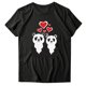 thumbnail image 4 of Gibobby Blusa Casual de Mujer Mujeres Casual Top Camisas Lindo Corazón Animal Impresión Camisa Manga Corta Cuello Redondo Tee Tops Blusa Túnica S(Negro,CH), 4 of 5