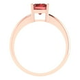 thumbnail image 4 of Solitaire Engagement Ring for Women - 1.75ct Natural Garnet in 14K Rose Gold Promise Ring, 4 of 5