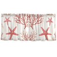 thumbnail image 7 of Yayeee Kitchen Curtains Tier Set of 2 Light Filtering 57"x36" Over Sink Window Panels, White Starfish, 7 of 7