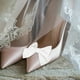thumbnail image 4 of 2 hebillas de zapatos con lazo blanco, bonitas hebillas para zapatos de boda., 4 of 8