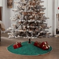 thumbnail image 4 of Lukts Teal Marble Print Color Life Christmas Tree Skirt, Winter Holiday Tree Mat Decoration ,Can be Used as A Shawl-48", 4 of 6