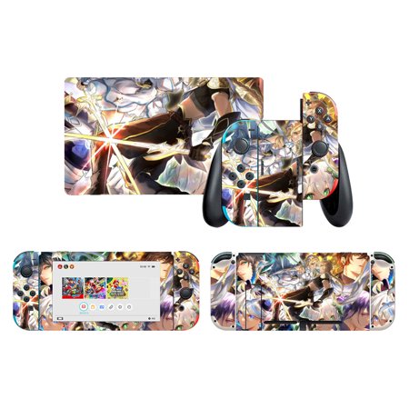 Genshin Impact Skin Protector Decal for Nintendo Switch, Game Protector Full Set Protective Panel Sticker Console Base
