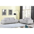 thumbnail image 4 of Titan Furnishings Genuine Italian Leather Reclining Sofa and Loveseat in Gray, 4 of 6