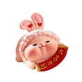 thumbnail image 2 of GROWTH TANK Resin Rabbit Sculpture Bunny Figurines Animal Figurines Miniature Chinese B, 2 of 9