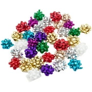 Berwick Mini 1.5” Christmas Holiday Gift Wrap Bows, Assorted Colors, 36 Count