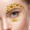thumbnail image 4 of Pegatinas de tatuaje temporal para ojos, pegatina de sombra de ojos colorida impermeable, tatuajes faciales de flores/animales, decoración de Festival de rendimiento, 4 of 4