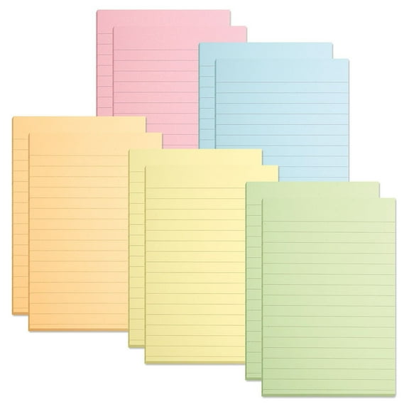 Current Sticky Lined Note Pad Value Pack Memo Pad, Shopping List, To-Do Notes, Office Organizer