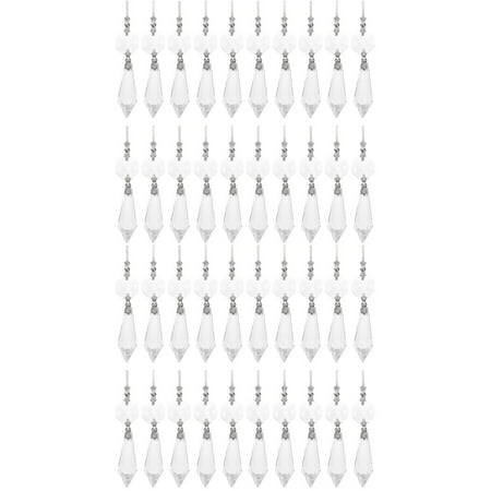 

40 Pcs Decor Chandelier Crystals Parts Chandelier Hanging Crystals Prism Ornament Sun Shade Crystal Glass