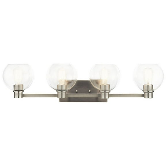 45895NI Kichler Lighting Harmony - 4 Light Bath Vanity Approved for Damp Locations - with Transitional inspirations - 8.25 inches tall by 33.5 inches