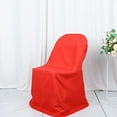 thumbnail image 2 of BalsaCircle 12 Red Solid Polyester Folding Chair Covers Slipcovers Linens, 2 of 8