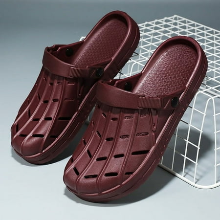 

HOLEX Men s Out Non Slip Mule Shoes - Comfy Slip On for Outdoor Activities