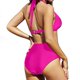 thumbnail image 3 of Mejor Belleza Mujer Traje de Baño de Moda Aumentar el tamaño 2 Piezas Tankini Tops de Bikini y Partes de Abajo Hot Pink S, 3 of 4