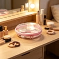 thumbnail image 6 of Round Hard Shell Travel Storage Case Waterproof Zipper Organizer Portable Cosmetic Bag Toiletry Organizer Storage Case for Cosmetics Toiletries Accessories Travel Home Bathroom Daily Organization, 6 of 6