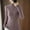 Purple, variant on QUNYINEY Gold Women's Sweater Mock Neck Ribbed Knit Solid Pullover Tops Regular Casual Long Sleeve Sweaters