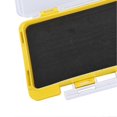 thumbnail image 3 of Fishing Jig Box Waterproof Plastic Slim Foam Insert Fishing Hook Storage Organizer Box Yellow for Lure Fishing, 3 of 4