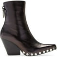thumbnail image 3 of Jeffrey Campbell Walton-SR2 Black Metallic Silver Pointed Toe Block Heel Boots (Black Metallic Silver, 7.5), 3 of 6