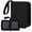 Black, variant on 1 Pocket Toploader Binder 40 Pockets One Pocket Mini Trading Card Album,Diamond Leather Small Card Binder for 3x4 Rigid Top Loaders,Portable TCG Photocard Holder-Blue