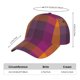 thumbnail image 2 of Balery Purple Yellow Buffalo Plaid Gorra de béisbol de tamaño ajustable para correr, entrenar y actividades al aire libre. Gorra de papá para todas las estaciones., 2 of 6