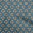 thumbnail image 1 of oneOone Silk Tabby Teal Blue Fabric Asian Block Floral Sewing Craft Projects Fabric Prints By Yard 42 Inch Wide, 1 of 4