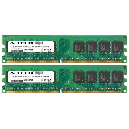 - 4GB Kit 2x 2GB Modules PC2-8500 1066MHz NON-ECC DDR2 DIMM Desktop 240-pin Memory Ram