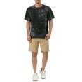 thumbnail image 2 of Camisetas de hombre INSPIRE CHIC de manga corta, camiseta de verano con estampado de teñido anudado, camisetas impresas de hip hop M en negro y gris, 2 of 6