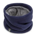 thumbnail image 3 of Unisex Fleece Neck Gaiter, Winter Warm Scarf, Outdoor Cold Weather Neck Warmer, Double Layer Neck Cover, Windproof Winter Wrap, Skiing Cycling Neck Protection - Navy, 3 of 5