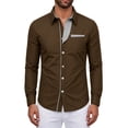 thumbnail image 3 of Enjoytime Button Down Shirt Men Fashion Business Casual Dress Collared Long Sleeve Shirts with Pocket, 3 of 6