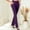 Purple, variant on High Waisted Women's Yoga Pants Women'S Solid Color Knitted Stretch Slim Fit Flared Pants, Women's Yoga Pants L
