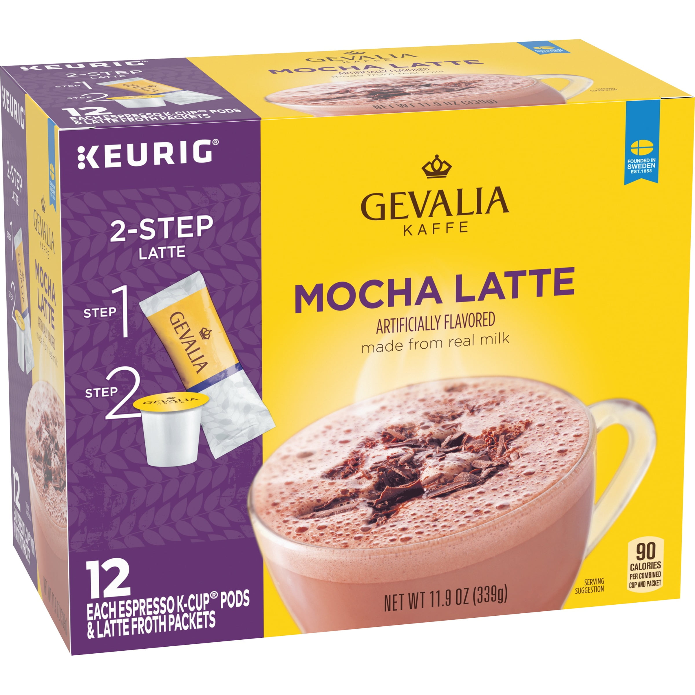 Gevalia Mocha Latte KCup Coffee Pods, 12 Ct Box