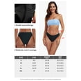 thumbnail image 3 of RELLECIGA Women's Cheeky Mid Waisted High Cut Bikini Bottoms, 3 of 7