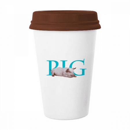 

Restaurant Business Pig Food Type Mug Coffee Drinking Glass Pottery Cerac Cup Lid