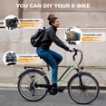 thumbnail image 3 of YareYi Roamer ST 26" Electric Bike for Adults, Step-Through Commuter E Bike, 500W Rated Motor, 28 MPH, 48V 11Ah Removable Battery, 62-Mile Range, City Cruiser Ebike, Green, 3 of 8