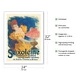 thumbnail image 2 of Saxoléine Lamp Oil - Pink Lampshade - France - Vintage French Advertising Poster by Jules Chéret c.1894 - Fine Art Matte Paper Print (Unframed) 24x32in, 2 of 4