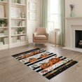thumbnail image 2 of ODIKA 4'x6' Washable Area Rug Pet Friendly, Non-Shedding Halloween Door Striped Pumpkin Cluster Farmhouse Fall Spotted Doormat for Bedroom, Reading Nook, 2 of 7