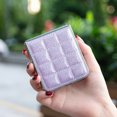 thumbnail image 4 of ELEHOLD Full Body Case for Samsung Galaxy Z Flip 6, Trellis Design Bling Sparkly Shockproof Leather Case for Women Men,Purple, 4 of 6
