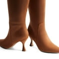 thumbnail image 5 of DREAM PAIRS Women's Knee High Boots, Pointed Toe Kitten Heel Dress Boots with Side Zipper, 5 of 7