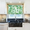 thumbnail image 6 of Leaves Pattern Kitchen Curtains 2 Panels UV Protected Tier Curtains, Half Window Curtains Kitchen Tiers for Guest Room Bathroom Sink Laundry Room Basement,24 x 27 Inch, 6 of 7