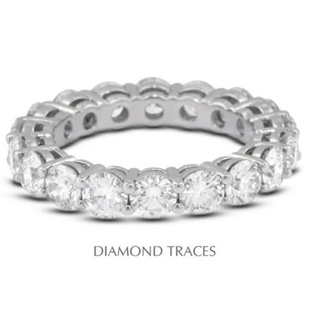 Basket Setting Ring (Diamond Traces UD-EWB446-8892 18K White Gold 4-Prong Setting 1.31 Carat Total Natural Diamonds Basket Eternity)