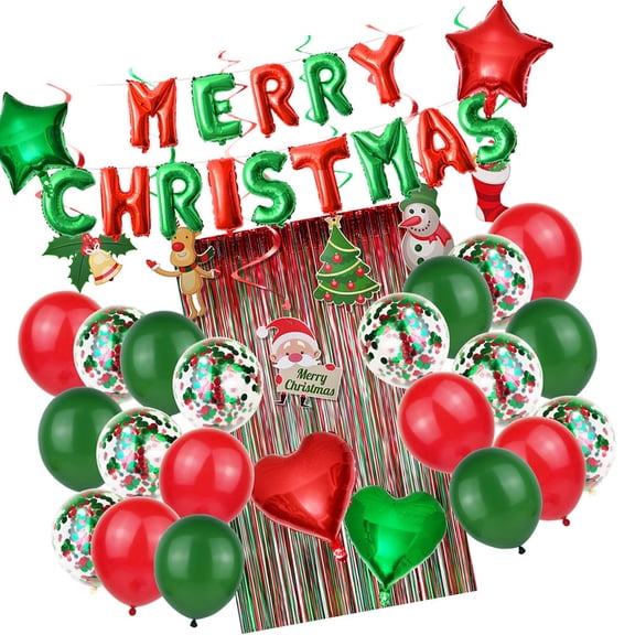 WEUVEB 46 Pcs Holiday Decorations Balloons Matte Red Balloon Ornaments for Christmas Party