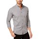 thumbnail image 1 of Camisa abotonada de tartán Club Room para hombre gris pequeña, 1 of 1