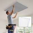 thumbnail image 4 of Vintage Dark Gray Magnetic Fluorescent Light Covers for Ceiling Lights 2x4Ft, Farmhouse Retro Solid Color Linen Texture Office Classroom Kitchen Drop Ceiling Light Covers Filters Shade Panel 2 Packs, 4 of 9