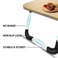 thumbnail image 6 of Foldable Lap Desk, 23.6 Inch Portable Wood Laptop Desk for Bed Sofa Reading Writing Eating Watching, Walnut, 6 of 6